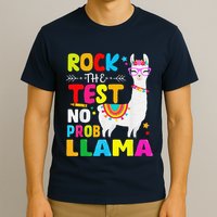 Testing Day Rock The Test Teaching No Prob Llama Teacher T-Shirt