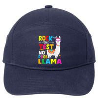 Testing Day Rock The Test Teaching No Prob Llama Teacher 7-Panel Snapback Hat