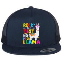 Testing Day Rock The Test Teaching No Prob Llama Teacher Flatbill Hat