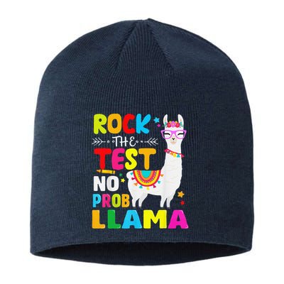 Testing Day Rock The Test Teaching No Prob Llama Teacher Sustainable Beanie