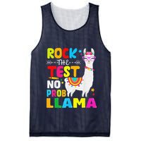 Testing Day Rock The Test Teaching No Prob Llama Teacher Mesh Reversible Basketball Jersey Tank