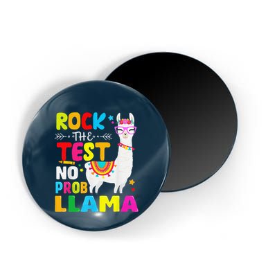 Testing Day Rock The Test Teaching No Prob Llama Teacher Magnet