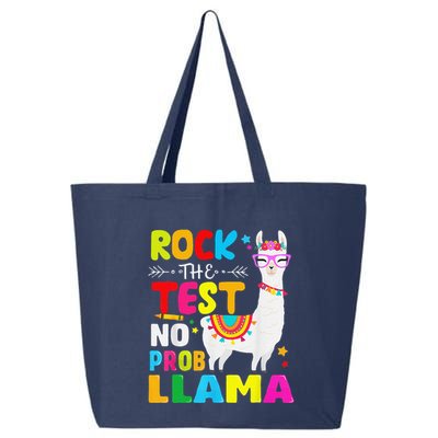 Testing Day Rock The Test Teaching No Prob Llama Teacher 25L Jumbo Tote