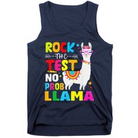 Testing Day Rock The Test Teaching No Prob Llama Teacher Tank Top
