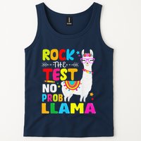 Testing Day Rock The Test Teaching No Prob Llama Teacher Tank Top