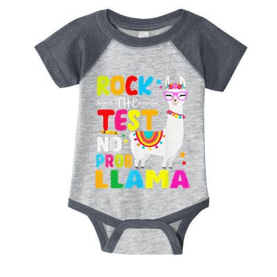 Testing Day Rock The Test Teaching No Prob Llama Teacher Infant Baby Jersey Bodysuit