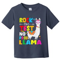 Testing Day Rock The Test Teaching No Prob Llama Teacher Toddler T-Shirt