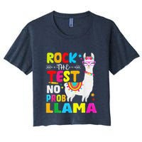 Testing Day Rock The Test Teaching No Prob Llama Teacher Crop Top