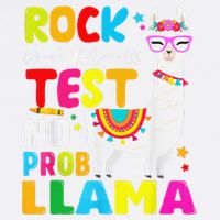 Testing Day Rock The Test Teaching No Prob Llama Teacher Garment-Dyed Sweatshirt