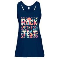 Testing Day Rock The Test Motivational Teacher Student Ladies Essential Flowy Tank