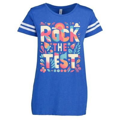 Testing Day Rock The Test Motivational Teacher Student Enza Ladies Jersey Football T-Shirt