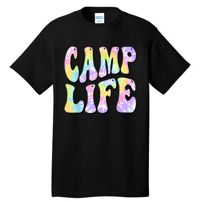 Tie Die Retro Camping Summer For Girl Summer Camp Life Gift Tall T-Shirt