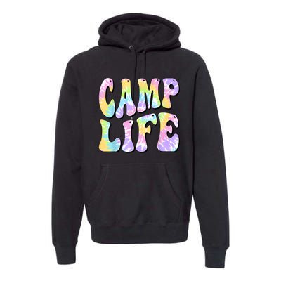 Tie Die Retro Camping Summer For Girl Summer Camp Life Gift Premium Hoodie