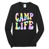 Tie Die Retro Camping Summer For Girl Summer Camp Life Gift Tall Long Sleeve T-Shirt