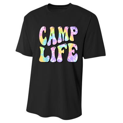 Tie Die Retro Camping Summer For Girl Summer Camp Life Gift Performance Sprint T-Shirt