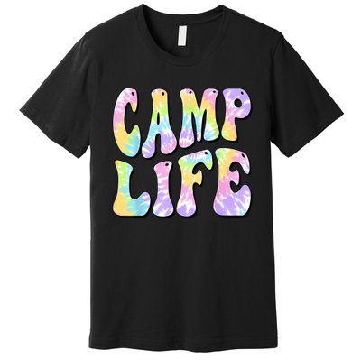 Tie Die Retro Camping Summer For Girl Summer Camp Life Gift Premium T-Shirt