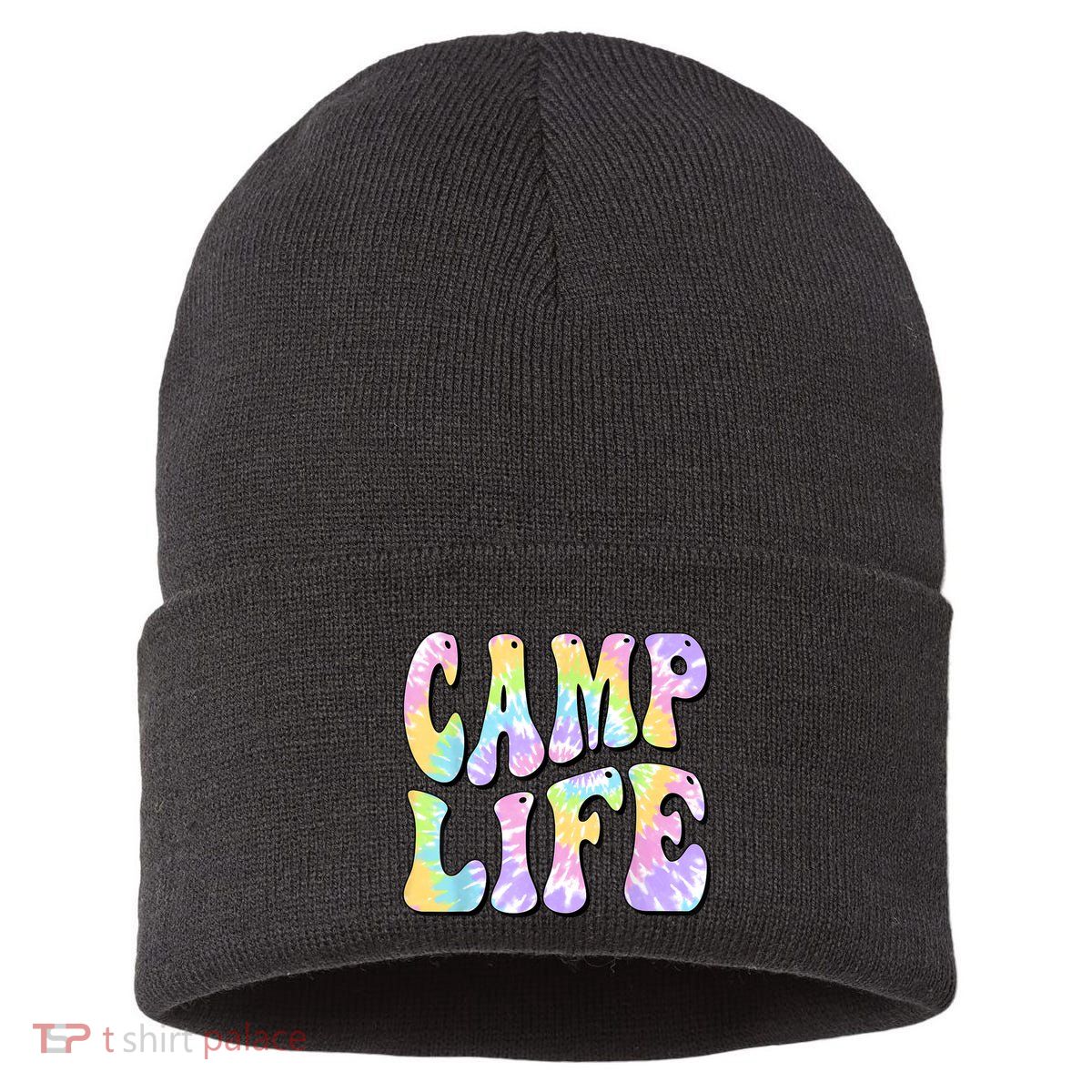 Tie Die Retro Camping Summer For Girl Summer Camp Life Gift Sustainable Knit Beanie