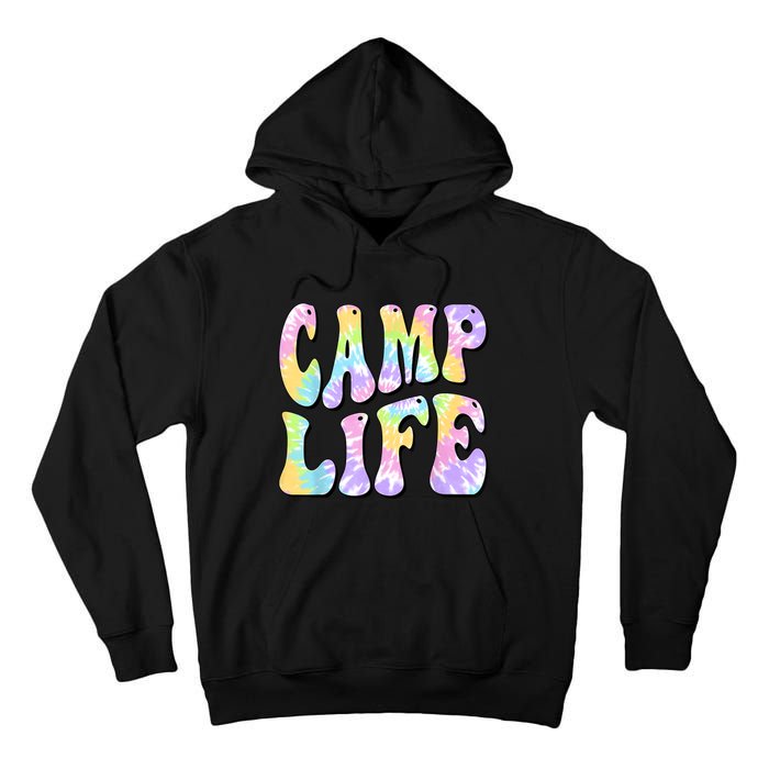 Tie Die Retro Camping Summer For Girl Summer Camp Life Gift Tall Hoodie