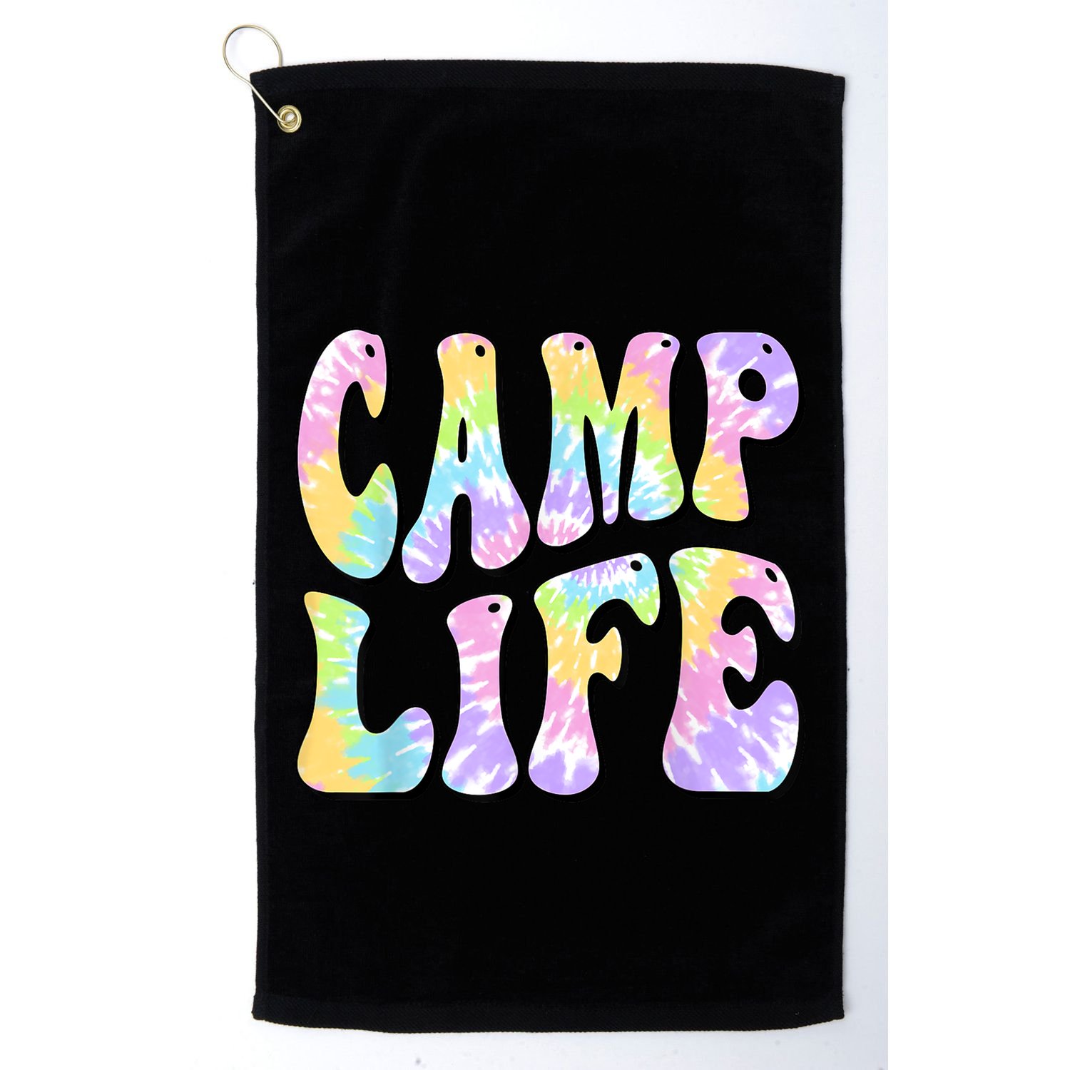 Tie Die Retro Camping Summer For Girl Summer Camp Life Gift Golf Towel