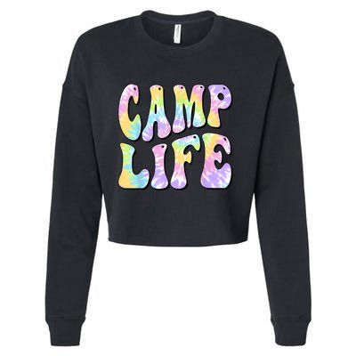 Tie Die Retro Camping Summer For Girl Summer Camp Life Gift Cropped Pullover Crew