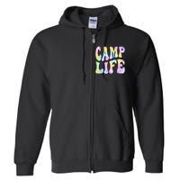 Tie Die Retro Camping Summer For Girl Summer Camp Life Gift Full Zip Hoodie