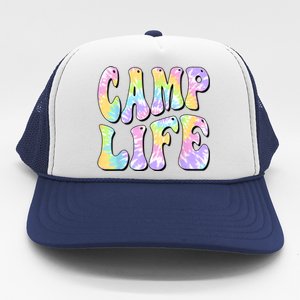 Tie Die Retro Camping Summer For Girl Summer Camp Life Gift Trucker Hat