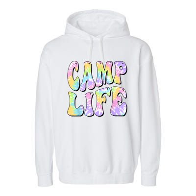 Tie Die Retro Camping Summer For Girl Summer Camp Life Gift Garment-Dyed Fleece Hoodie