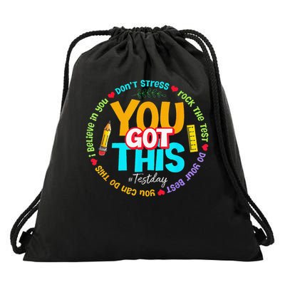 Test Day Rock The Test Teacher Testing Day You Got This Drawstring Bag