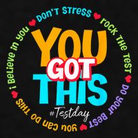 Test Day Rock The Test Testing Day You Got This  Ladies PosiCharge Tri-Blend Wicking Tank