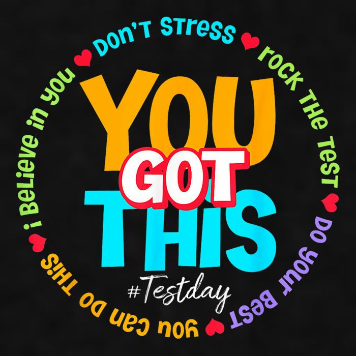 Test Day Rock The Test Testing Day You Got This  Ladies PosiCharge Tri-Blend Wicking Tank