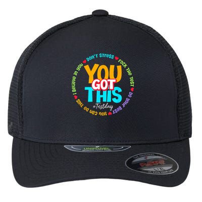 Test Day Rock The Test Testing Day You Got This  Flexfit Unipanel Trucker Cap