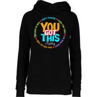 Test Day Rock The Test Testing Day You Got This  Womens Funnel Neck Pullover Hood