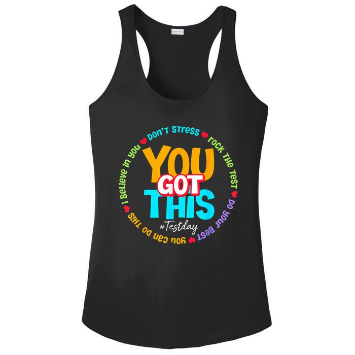 Test Day Rock The Test Testing Day You Got This  Ladies PosiCharge Competitor Racerback Tank