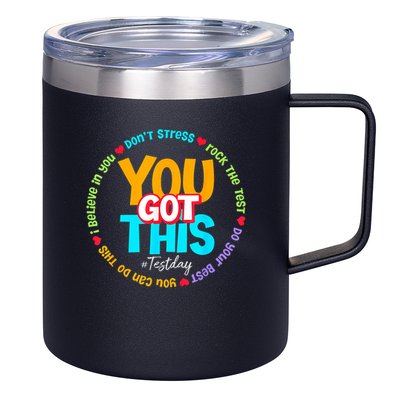 Test Day Rock The Test Testing Day You Got This  12oz Stainless Steel Coffee Mug