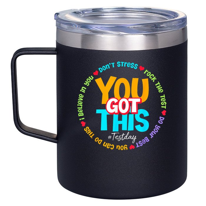 Test Day Rock The Test Testing Day You Got This  12oz Stainless Steel Coffee Mug