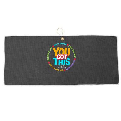 Test Day Rock The Test Testing Day You Got This  Large Microfiber Waffle Golf Towel