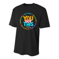 Test Day Rock The Test Testing Day You Got This  Youth Performance Sprint T-Shirt