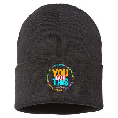Test Day Rock The Test Testing Day You Got This  Sustainable Knit Beanie
