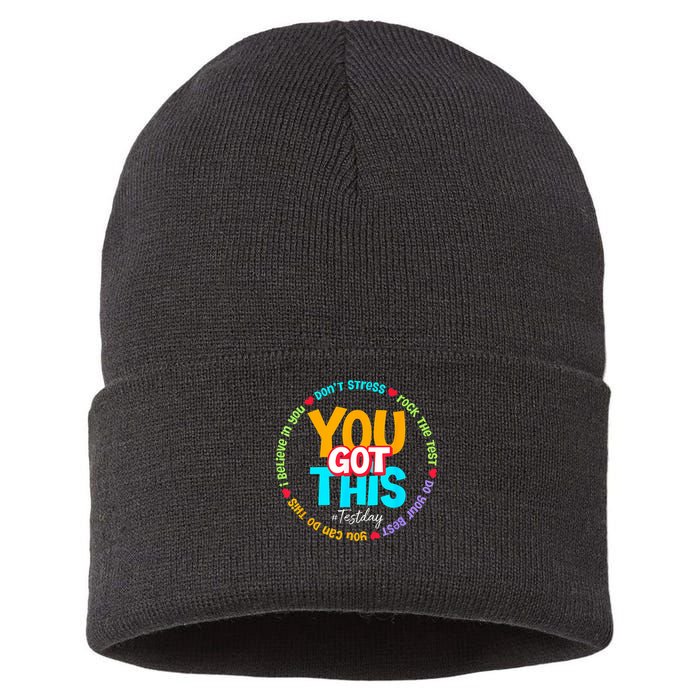 Test Day Rock The Test Testing Day You Got This  Sustainable Knit Beanie