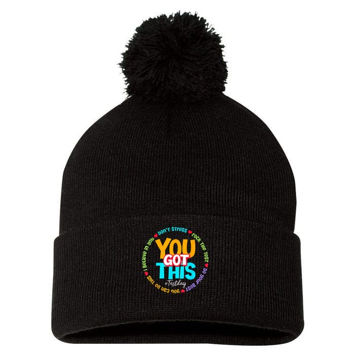 Test Day Rock The Test Testing Day You Got This  Pom Pom 12in Knit Beanie