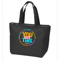 Test Day Rock The Test Testing Day You Got This  Zip Tote Bag