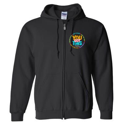 Test Day Rock The Test Testing Day You Got This  Full Zip Hoodie