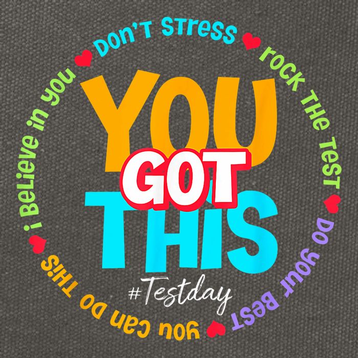 Test Day Rock The Test Testing Day You Got This  Cotton Canvas Backpack