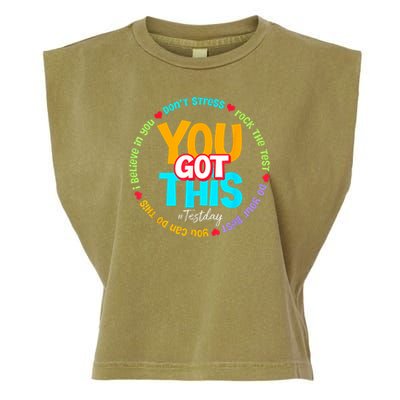 Test Day Rock The Test Testing Day You Got This  Garment-Dyed Women's Muscle Tee