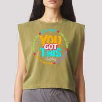 Test Day Rock The Test Testing Day You Got This  Garment-Dyed Women's Muscle Tee