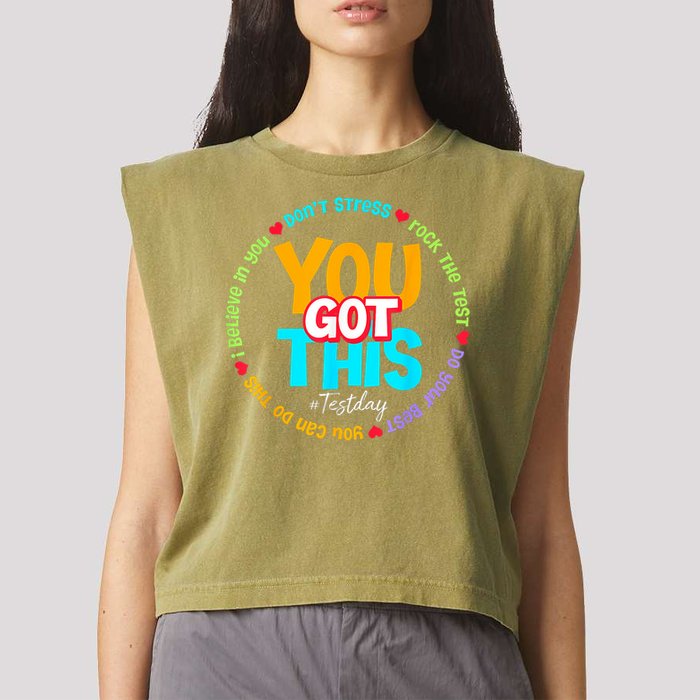 Test Day Rock The Test Testing Day You Got This  Garment-Dyed Women's Muscle Tee
