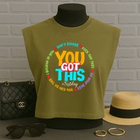 Test Day Rock The Test Testing Day You Got This  Garment-Dyed Women's Muscle Tee