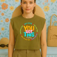 Test Day Rock The Test Testing Day You Got This  Garment-Dyed Women's Muscle Tee