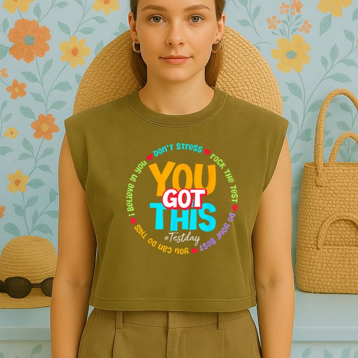 Test Day Rock The Test Testing Day You Got This  Garment-Dyed Women's Muscle Tee