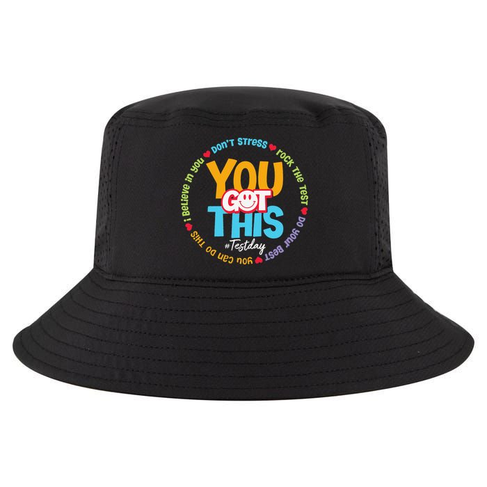 Test Day Rock The Test Teacher Testing Day You Got This Cool Comfort Performance Bucket Hat